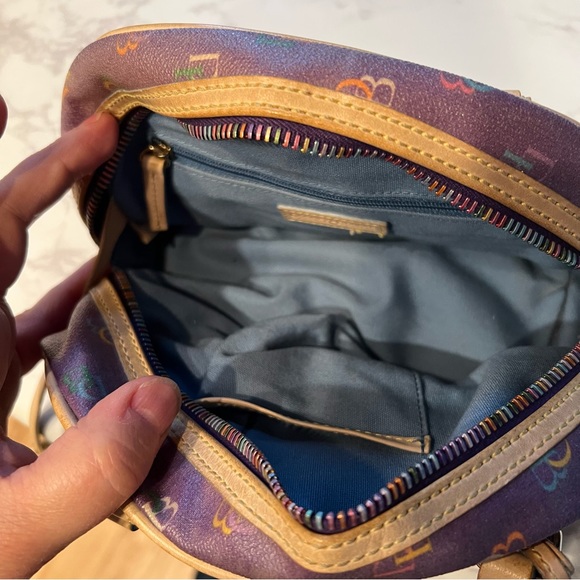 Dooney & Bourke Y2K vintage mini purple rainbow zipper w/dooney charm - Picture 4 of 6